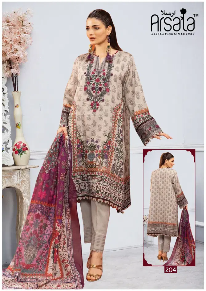 Amira Vol 2 By Arsala Pakistani Karachi Lawn Cotton Dress Material Exporters In India